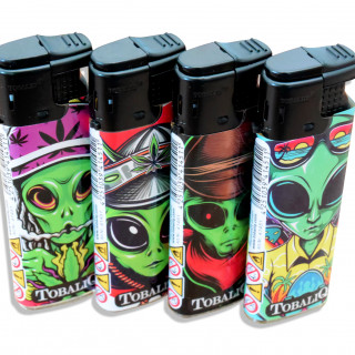 Briquet chalumeau Aliens – flamme anti-vent, rechargeable