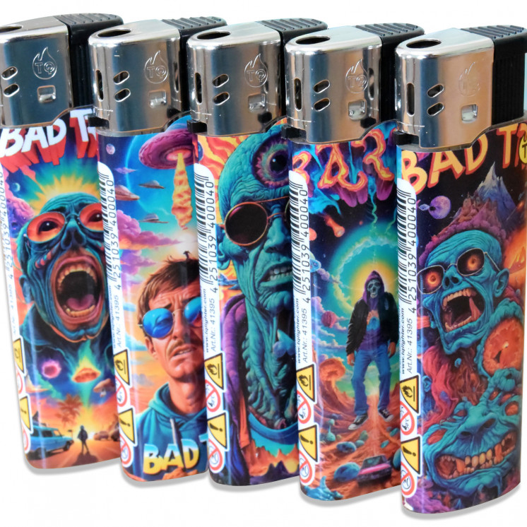 Briquets électronique "Bad trip" (x5) - rechargeables