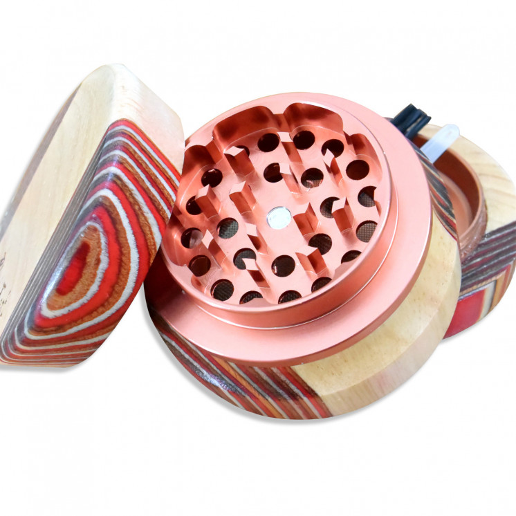 Grinder Aluminium/Bois Black Leaf 60mm