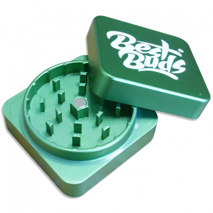 Grinder Best Buds « Flat Square » Aluminium Ø 50 mm – 2 parties